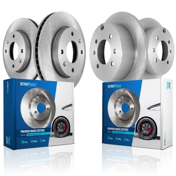 Detroit Axle - Brake Rotors for 2002-2003 Hyundai Sonata 2001-2002 Kia Optima 2001-2002 Magentis Disc Brake Rotors Front & Rear Replacement Brakes