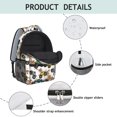 thumbnail image 4 of Monster Cartoon Truck White Pattern Backpack for School, Cute School Bag with Adjustable Shoulder Straps and Padded Back, 15.3"x11"x6.7", 4 of 5