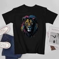 thumbnail image 3 of Lion T-shirt Lion Unisex T-shirt Unisex tees Casual Cotton Colorful Printing, 3 of 5