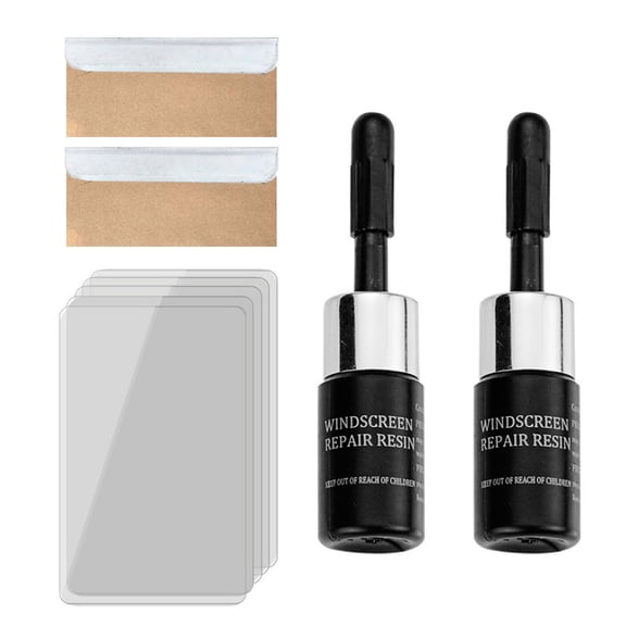 Windshield Repair Kit for Chips and Cracks 2 Pack Glass Cracks Gone Restore Fluid for Automotive Windscreen