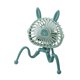 thumbnail image 1 of Ventilador de mesa de 3 velocidades con luz nocturna, portátil, con clip, para sillas de ruedas, para exteriores e interiores, para coche, dormitorio, Orejas de conejo verdes, 1 of 9