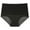 black, variant on Large Size Panties Breathable Briefs Lace Trim High Waist Abdominal Briefs