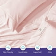thumbnail image 6 of Js sanders Family King 144x84 4pc Sheet Set 100% Egyptian Cotton 800 Thread Count Breathable & Soft Cooling Hotel Sheets Machine Washable and Fits up to 15'' Deep Pocket Blush, 6 of 7