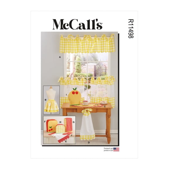 McCall's Sewing Pattern R11498 (8302) - Kitchen Décor and Apron, Size: OS (ONE SIZE)