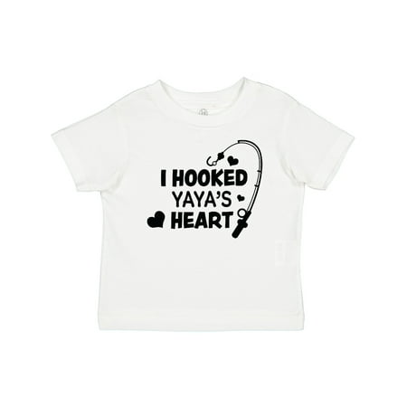 

Inktastic I Hooked Yayas Heart with Fishing Rod Gift Baby Boy or Baby Girl T-Shirt