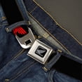 thumbnail image 2 of Honda Motorsports Belt, Seatbelt Buckle Belt, Honda Motorcycle Logo Black Red, 34 to 52 Inches, 2 of 9