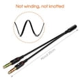 thumbnail image 3 of Adaptador divisor de auriculares Maeline, cable de micrófono de 3,5 mm para computadora, auriculares hembra de 3,5 mm a 2 micrófonos masculinos duales conector estéreo de audio auriculares puerto a PC, 3 of 3