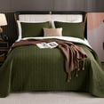 thumbnail image 2 of Wonderful Bedding Solid Color 100% Cotton 3-Piece Quilt Set, 2 of 6