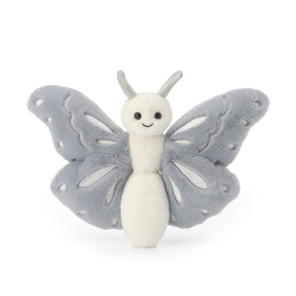 Apricot Lamb Gray Butterfly Plush Toy for Kids 7.5 Inches