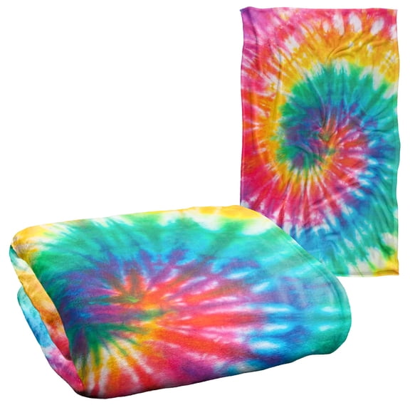 Logovision Rainbow Tie-Dye Silky Touch Super Soft Throw Blanket 36' x 58'