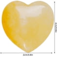 thumbnail image 2 of Marrywindix 15 Packs 0.8 Inch Healing Crystal Natural Yellow Jade Heart Love Carved Palm Worry Stone Chakra Reiki Balancing, 2 of 7