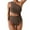 X899-Coffee, variant on Women's Maternity Vacation Style Solid Color Romantic Off-shoulder Backless Bikini Drawstring Style Loose Shoulder Strap Swimsuit