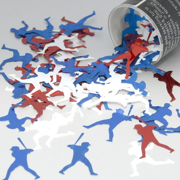 Confetti Baseball Player Red, White, Blue Mix - Pouch (1/2 oz) - CCP9403