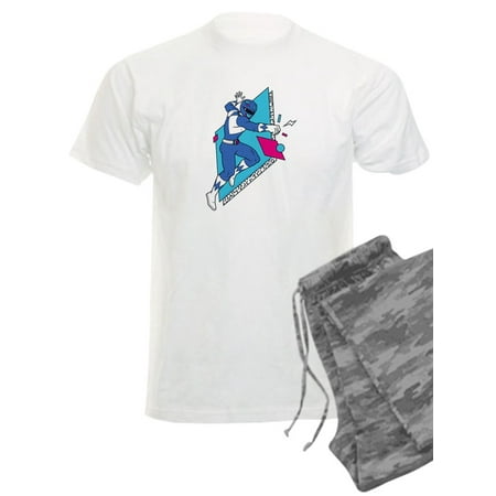 

CafePress - Power Rangers Blue Ranger Punching - Men s Light Pajamas