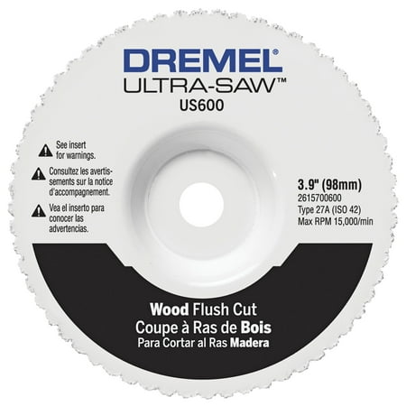 UPC: 0080596037666 | Dremel US600-01 4-inch Ultra-Saw Wood Flush Cut Wheel