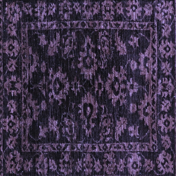 Ahgly Company Machine Washable Indoor Square Abstract Blue Modern Area Rugs, 4' Square