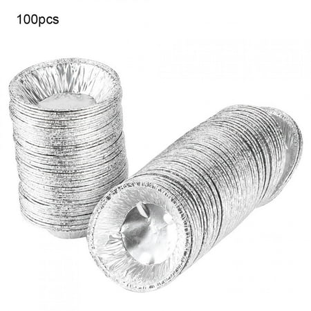 

Gupbes 100PCS 75x45x20mm/3x1.8x0.8in Durable Egg Tart Mold Easy To Use Cake Tin Mould Tinfoil Dessert Shops Restaurants For Families