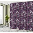 thumbnail image 4 of Ambesonne Paisley Shower Curtain, Vintage Leaf Flower Motif, 69"Wx70"L, Purple Lilac, 4 of 4