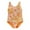 Orange, variant on WOYY Girls One-Piece Swimsuit Flower Print Bathing Suit Quick Drying Swimwear, Sizes 3M-3T