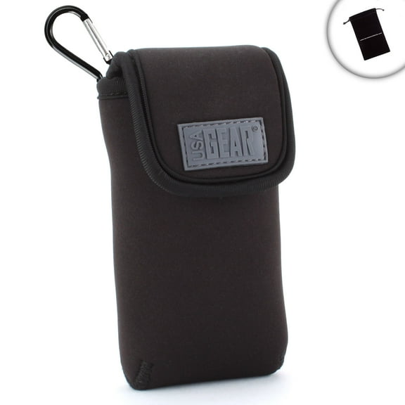USA GEAR Cell Phone / MP3 Player Carry Case with Easy Access Flap , Carabiner Clip & Storage Pocket