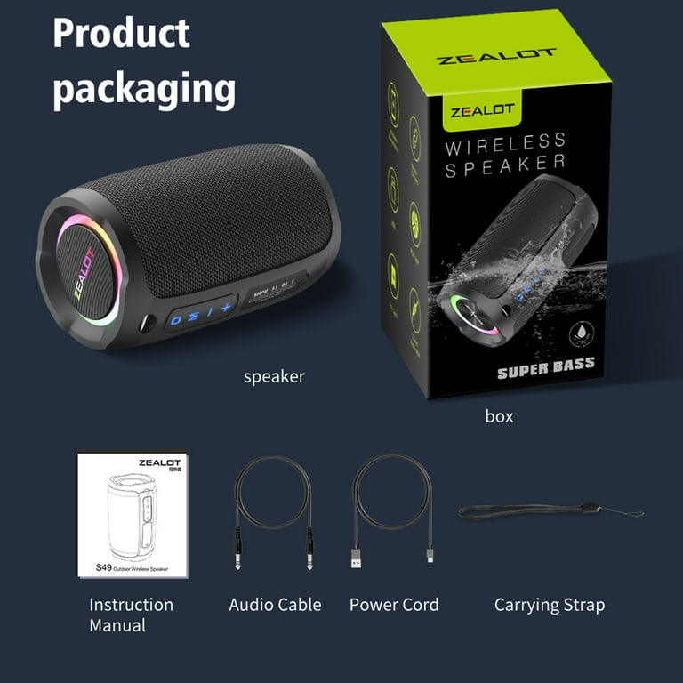 ZEALOT S49 Portable Wireless Speaker with BT 5.2 Technology 40W