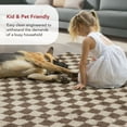 thumbnail image 5 of nuLOOM Adelaide Mid-Century Checkered Shag Area Rug, 6' 7" x 9', Beige, 5 of 13