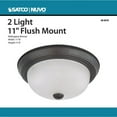 thumbnail image 4 of 60/3145 Nuvo Lighting Two Light Flush Mount-11.375 Inches Wide by 4.875 Inches High, 4 of 25
