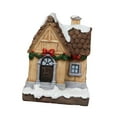 thumbnail image 3 of Casa Navideña Artesanal Figura Navideño Ornamento Miniatura Decoración de Resina para Centros de Mesa Adecuada para Fiestas Oficina Hogar, 3 of 9