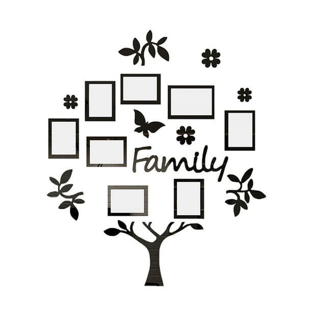 Wall Sticker Tree Photo Frame 3D Room Decal Collage Living Family