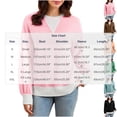thumbnail image 3 of Warop Women's Colorblock Knit Sweater Round Neck Twist Texture Long Sleeve Pullover Loose Fit Top for Winter, 3 of 6
