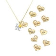 thumbnail image 3 of Delight Jewelry Silver-tone Love with Yellow Paw - Large Goldtone Lil Sister Heart Charm Necklace, 17.5"+2" Extender, 3 of 5