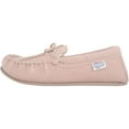 thumbnail image 5 of SNUGRUGS Grace Womens Suede Moccasins with Floral Cotton Inner and Rubber Sole - Beige - US 10, 5 of 7