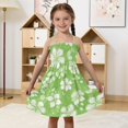 thumbnail image 5 of Ttyddzy Woman' Casual-Dresses Sleeveless Camisole A-Line Dress for 2Y-7-8Y，Green White-flower, 5 of 8