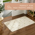 thumbnail image 6 of TOWN & COUNTRY EVERYDAY Walker Modern Diamond Everwash® Washable Multi-Use Decorative Rug, Tufted Kitchen Rug, Low-Profile Door Mat, Bedroom Rug and Bath Rug with Non-Slip Backing, Beige, 24"x40", 6 of 9