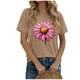 thumbnail image 1 of Camiseta de Manga Corta de Verano para Mujeres con Estampado Casual de Moda con Cuello Redondo, 1 of 5