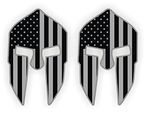 CHROME American Flag Hard Hat Stickers Motorcycle Helmet Decals USA Flags Pair 