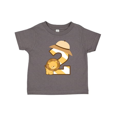 

Inktastic 2nd Birthday Safari Lion 2 Year Old Gift Toddler Boy or Toddler Girl T-Shirt