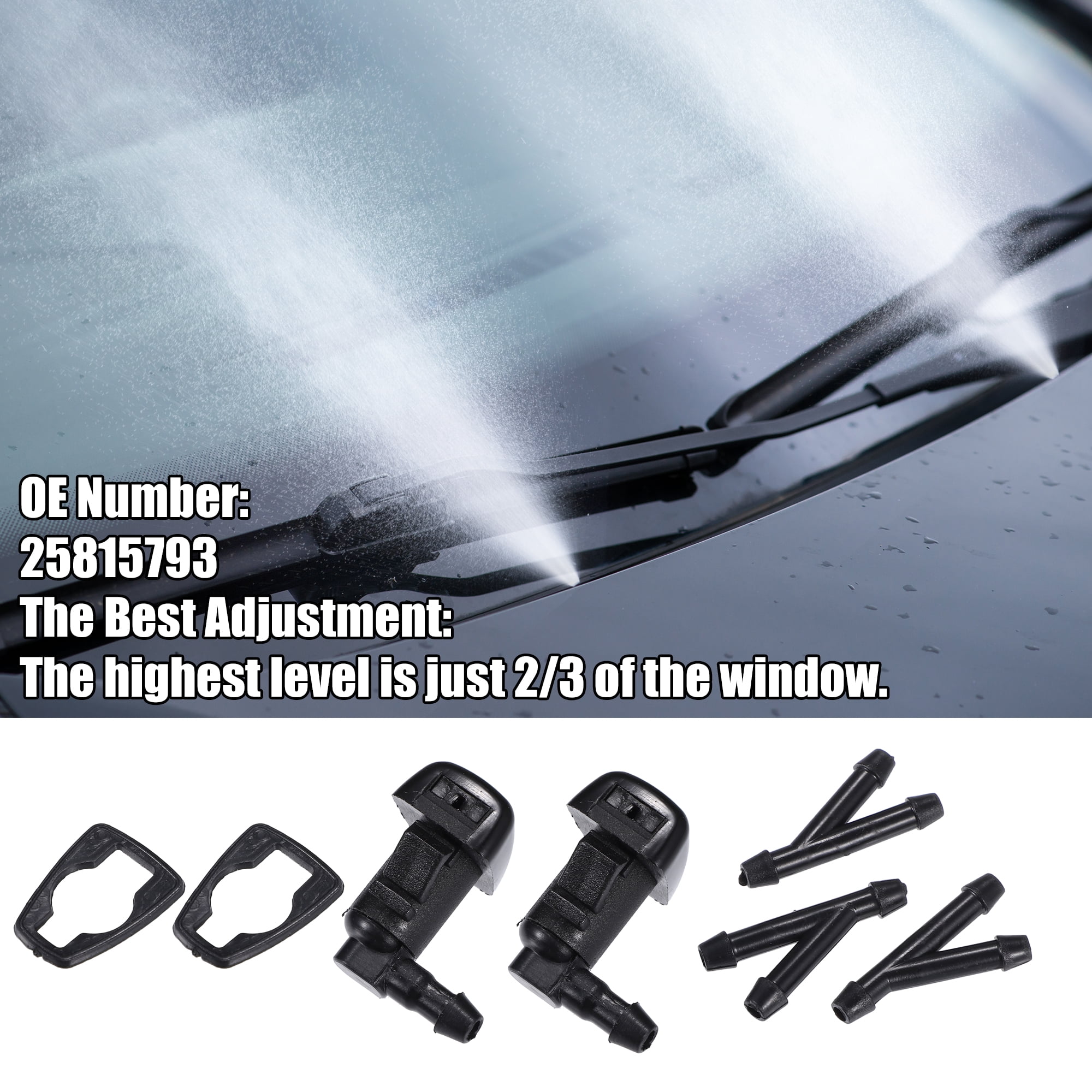 Unique Bargains Windshield Washer Nozzle No.25815793 for Cadillac CTS 2015