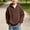 A268 Brown, variant on Boys Waffle Knit Hoodie Quarter Zip Pullover Sweaters Drop Shoulder Long Sleeve Casual Hooded Sweatshirt with Pocket Fall Winter Warm Kids Youth Tops