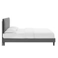 thumbnail image 6 of Modway Phillipa Performance Velvet Queen Platform Bed in Charcoal, 6 of 10