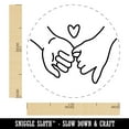 thumbnail image 2 of Pinky Promise Love Self-Inking Rubber Stamp Ink Stamper - Brown Ink - Medium 1 Inch, 2 of 7