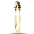 thumbnail image 2 of Pompeii 1/4ct Treated Black Diamond Wedding Anniversary Guard Ring 14K Yellow Gold, 2 of 3
