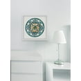 thumbnail image 6 of Parvez Taj Blue Center Clover Leaf Framed Wall Art, 6 of 6