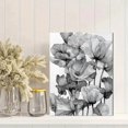 thumbnail image 2 of Black and White Poppy Line Art Canvas Print, Suitable for Living Room, Bedroom, Dining Room, Hallway, Office, Studio, 2 of 8