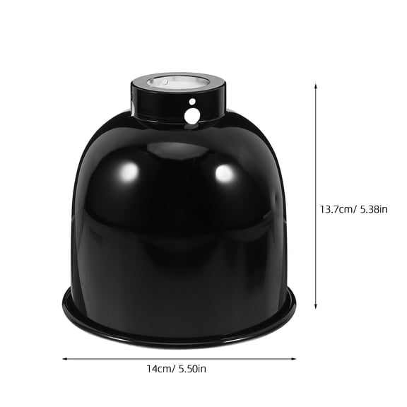 ETHZZLE Adjustable Black Heat Lamp Stand with Safety Cover for Reptile Tanks, Turtle Basking, and Snake Enclosures