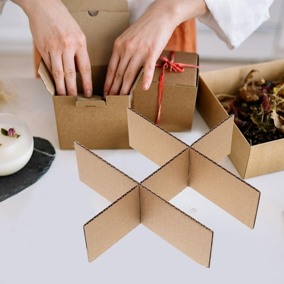 PAMINGONO Fruit Box Dividers, 6-Grid, Reliable Paper, Perfect for Packaging, 2Sets
