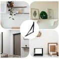 thumbnail image 4 of 2pcs Black Folding Wall Bracket Hinges Collapsible Support Brackets, 4 of 9
