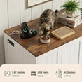 thumbnail image 6 of Historyli Large Cat Litter Enclosure for Self-Cleaning Litter Boxes,Hidden Litter Box Cabinet with Litter Collector,Adjustable Dog Proof Shelf & Storage,White, 6 of 7