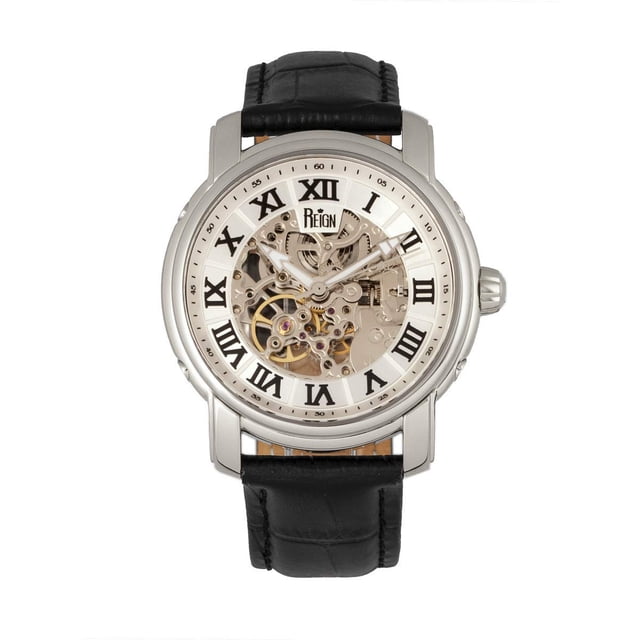 Reloj REIGN Kahn Automático Esqueleto Correa de Cuero