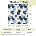 thumbnail image 2 of Blue Gold Hexagon Marble Square Fitted Tablecloth with Elastic Edge,Square Table Cover,Washable Elastic Table Cover for Home Kitchen Party Decor 34"x34", 2 of 6